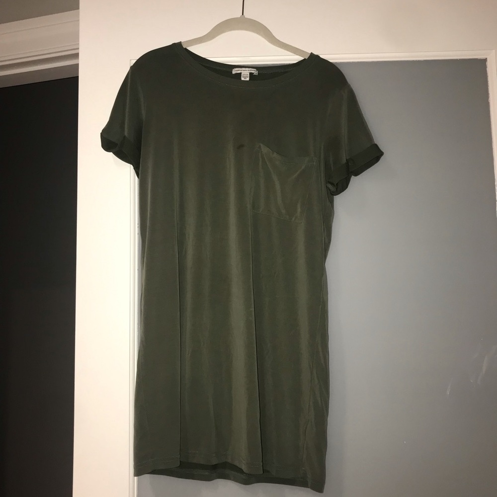 American Eagle Olive Green Tshirt Dress